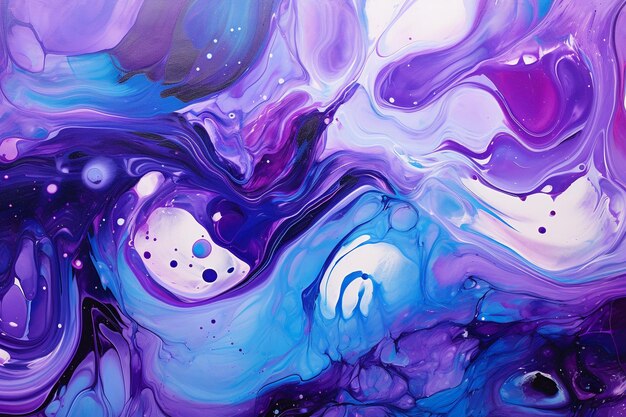 Liquid Purple Art Painting Abstract Colorful Background