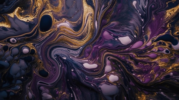 Liquid purple marble background Generative AI