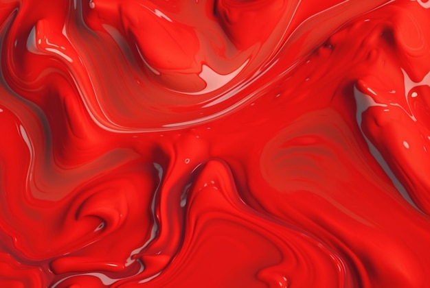 Liquid red paint wavy red liquid abstract background ai generator