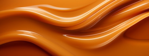 Photo liquid salted caramel syrup background of caramel paste texture close up top view