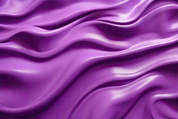 Liquid violet wavy plastic texture Wrinkle silicone sheet Generative AI