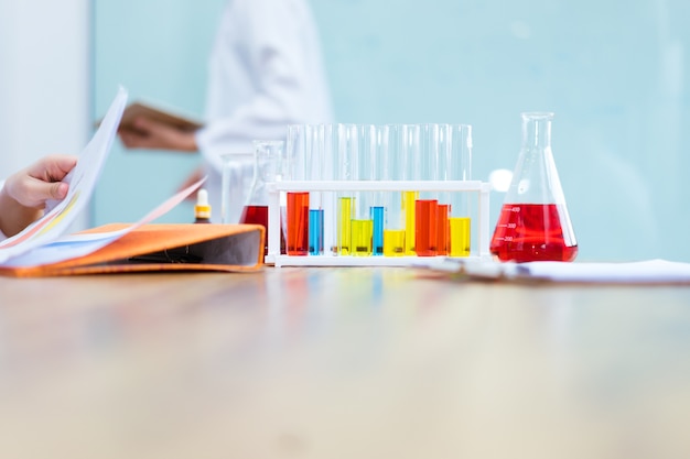 Liquids in laboratory for experiment