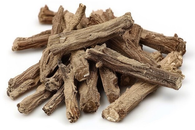 Photo liquorice root for detoxifying soothing spasms and raising blood pressure