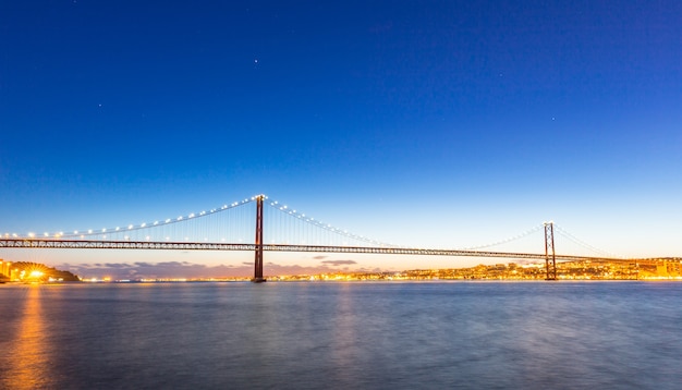 Lisbon Bridge at dusk