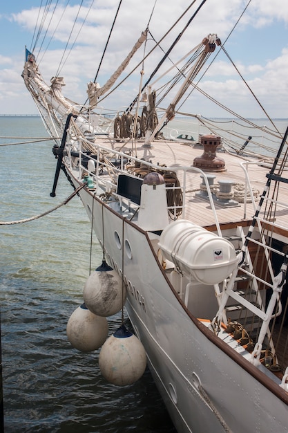 LISBON, PORTUGAL: 22nd july, 2016 - Tall Ships race is a  big nautical event where big majestic ships with sails are presented to the public for visitation.