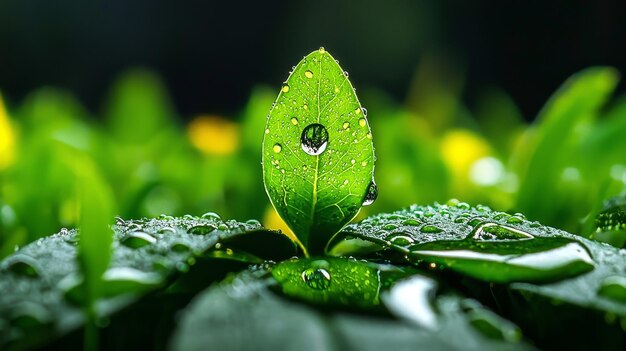 Photo listening dewdrop on a blade of grass morning serenity nature39s jewel symbol of purity macro photography dewdrop reflections serene landscapes