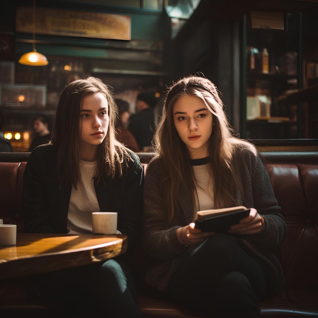 Literary Youth Hold a Book in Their Hands and Sit in a Cozy Corner