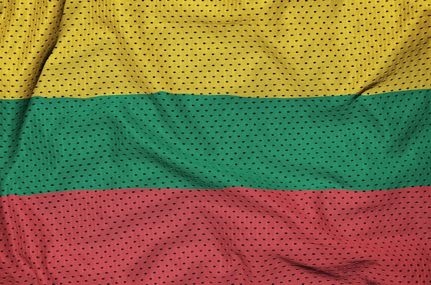 Lithuania flag printed on a polyester nylon mesh