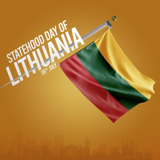 Lithuania Statehood Day 6th July Illustration