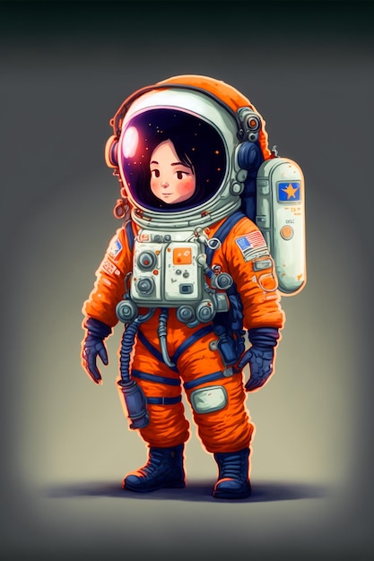 Little astronaut studio shot, generative ai