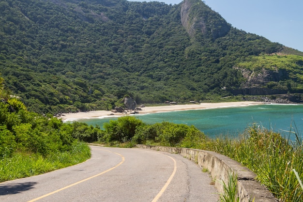 Little beach on the west side of rio de janeiro brazil.