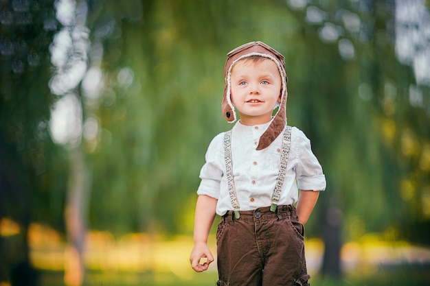 A little boy dreams of becoming a pilot