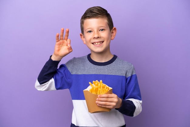 Little boy over isolated background