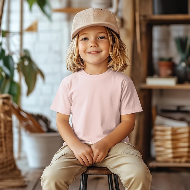 Photo a little boy wearing a hat that says quot a quot