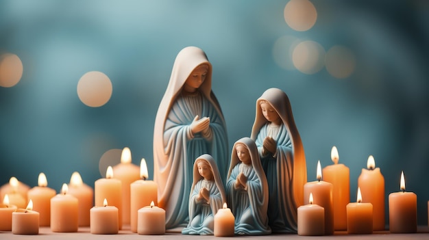 Little Candles Day or Immaculate Conception Eve Dia de las velitas in honor of the Virgin Mary and her Immaculate Conception