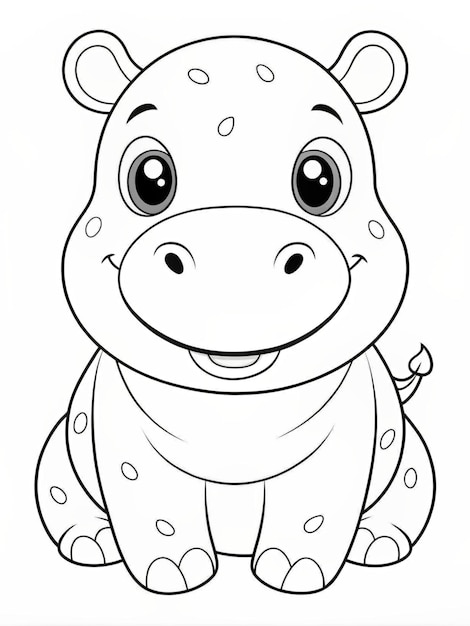 Little giraffe coloring page for kids