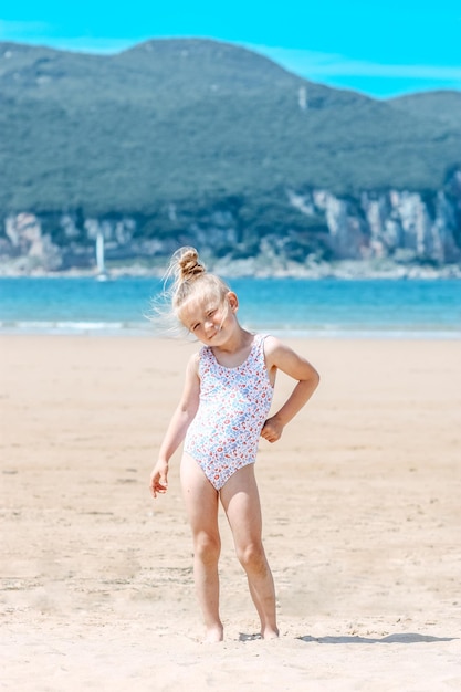 Little girl in bathing suit