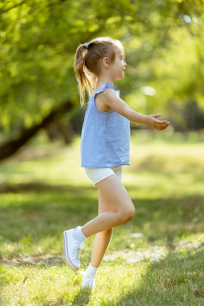 Little girl having fun in the park