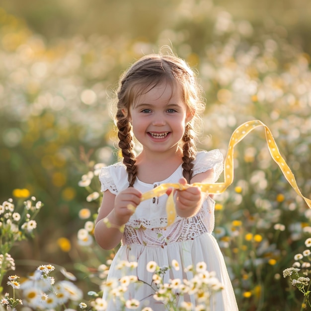 little girl holding yellow ribbon world hepatitis day