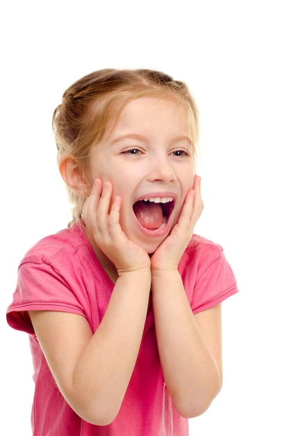 Photo little girl isolated on a white background