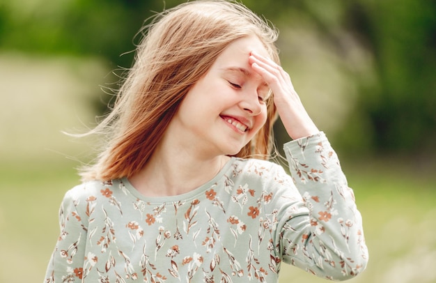 Little girl at nature