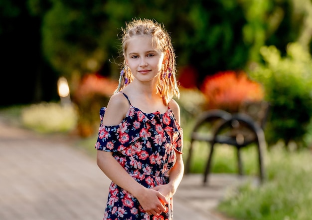 Little girl at nature