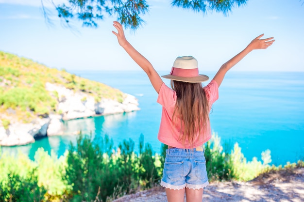 Little girl on vacation travel