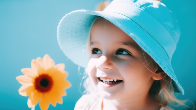 Little girl with colored eyes