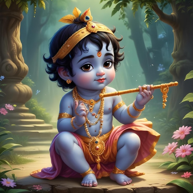 Little Krishna cute images wallpapers