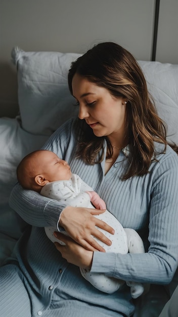 Little nap during the day for tired mother and baby