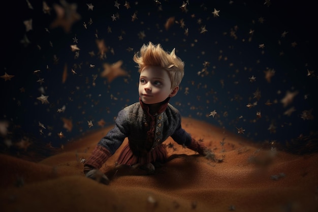 The Little Prince Antoine Marie Roger de Saint Exupery A timeless classic a book a story for children and adults Creative reproduction young man hero pilot