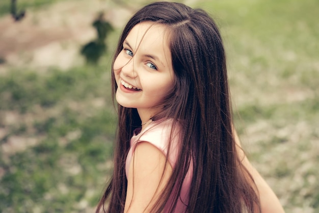 Little smiling girl outdoor