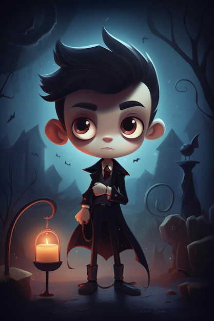 The Little Vampire Explorer in a Dreamy World of Magical Creatures