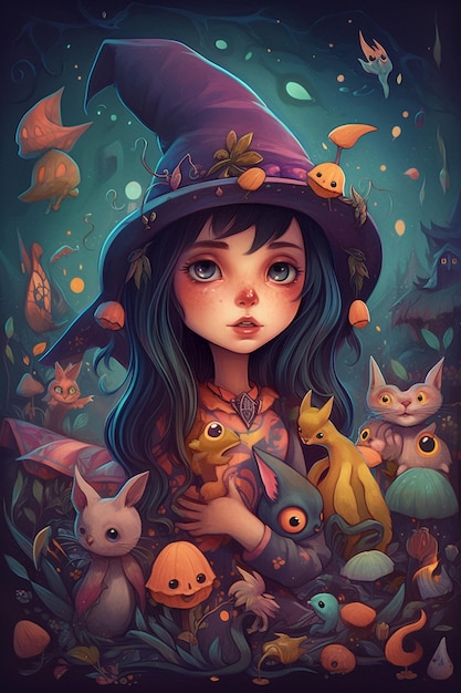 The Little Witch and the Enchanted Creatures A Magical Journey