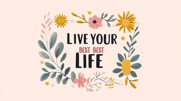 Photo live your best life large centered text