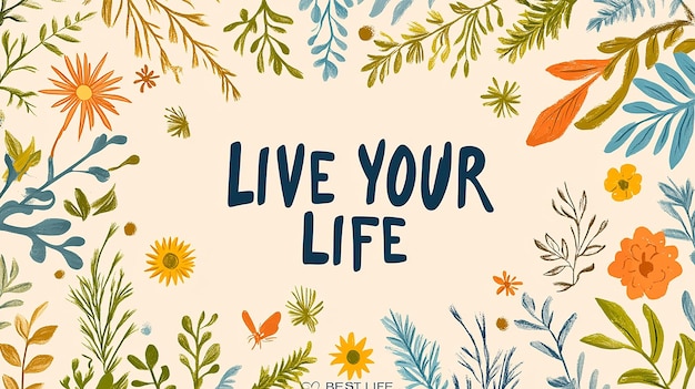 Live Your Best Life Large Centered Text