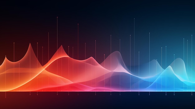 Lively gradient lines illustrating the dynamic evolution of technology