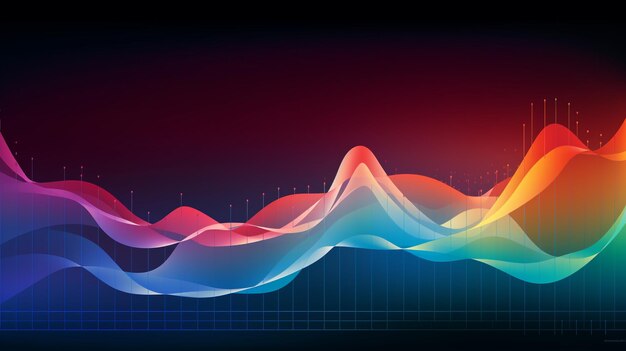 Lively gradient lines illustrating the dynamic evolution of technology