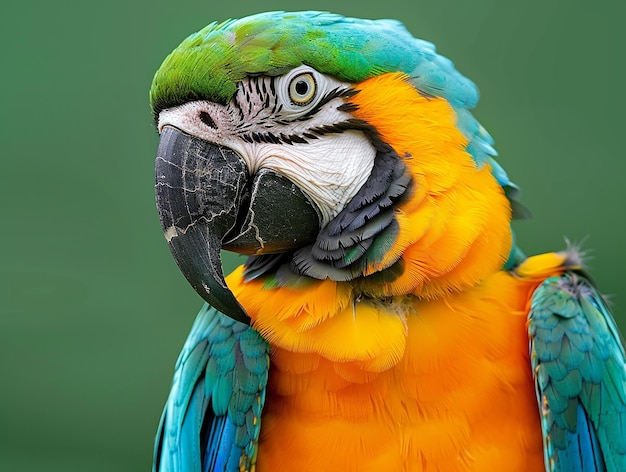 Photo lively parrot with bright plumage