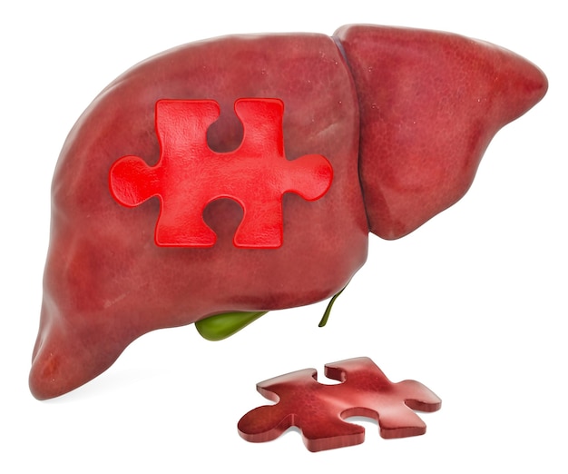 Liver disease concept 3D rendering