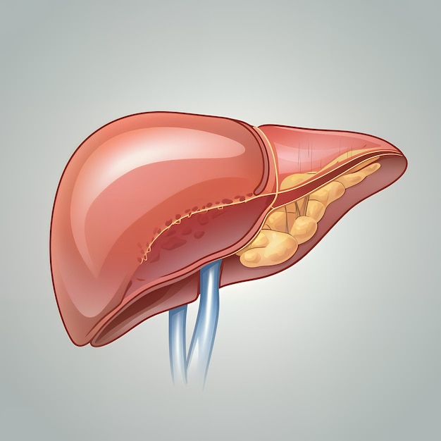 liver health and symptoms ai generated illustrations