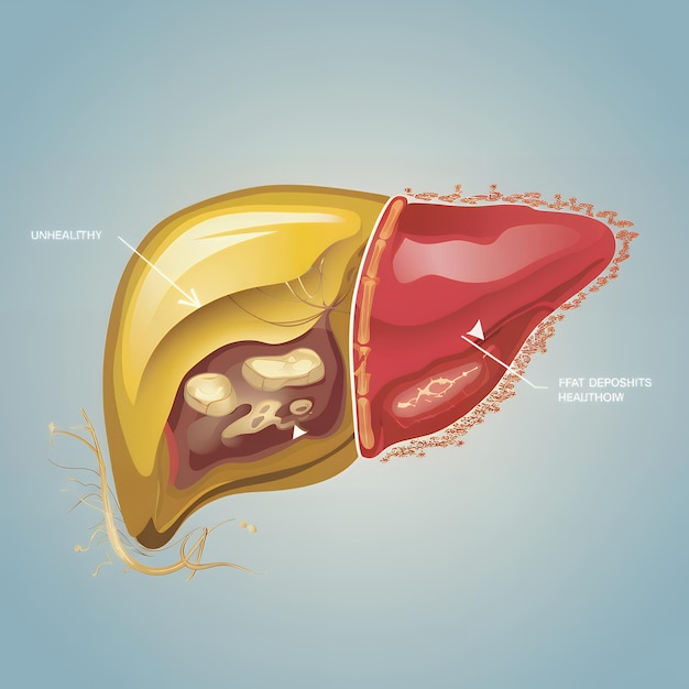 liver health and symptoms ai generated illustrations