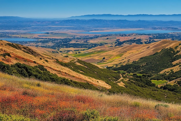 Photo livermore ca aerial view of mt diablo and livermore valley in beautiful colours east san