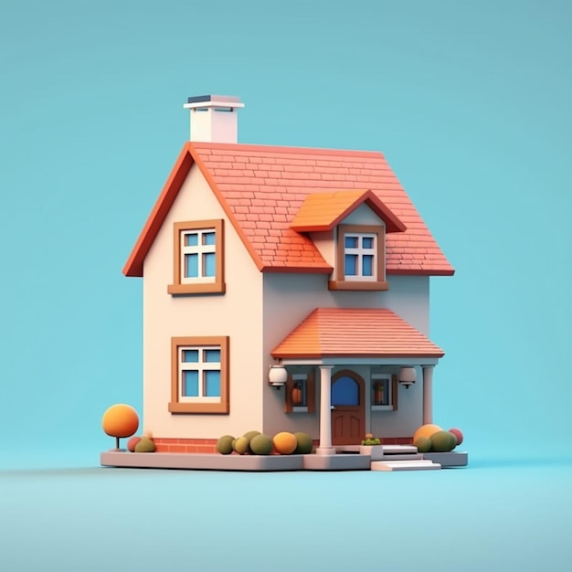 Living house cozy minimalism simple buiding AI Generated