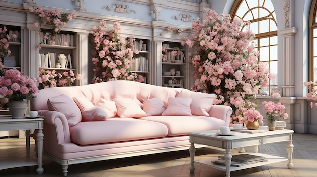 Living Room Interior Feminine Barbiecore Aesthetic Chaos 3