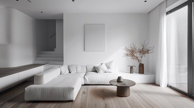 Living Room mockup Nordic Minimalism