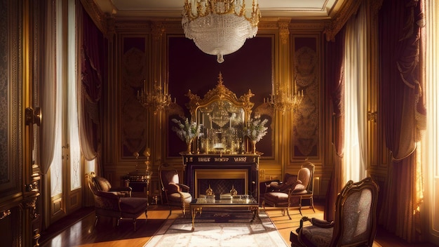 The living room of the palace of versailles