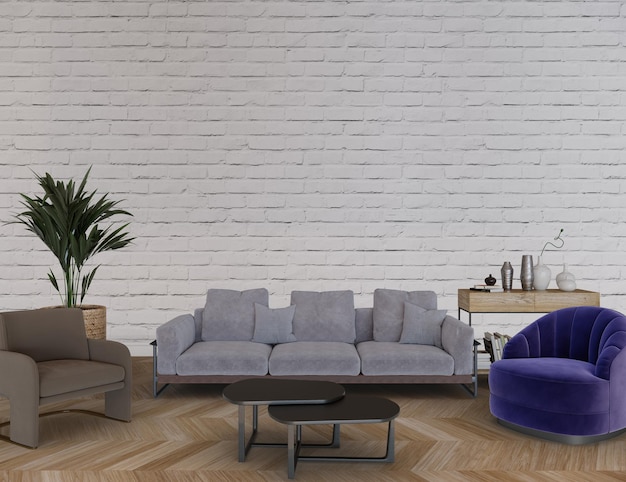 Living Room Wall Mockup, Digital Download