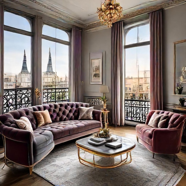 a living room with a couch and a coffee table