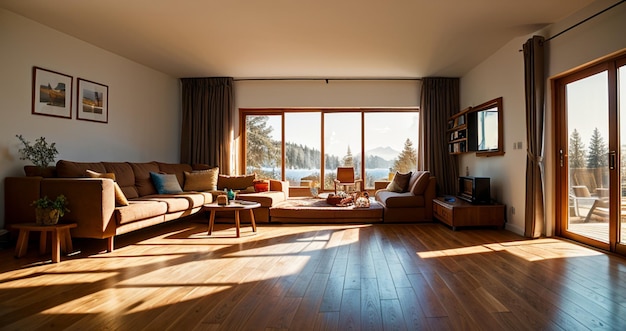 a living room with a couch a television and a fireplace